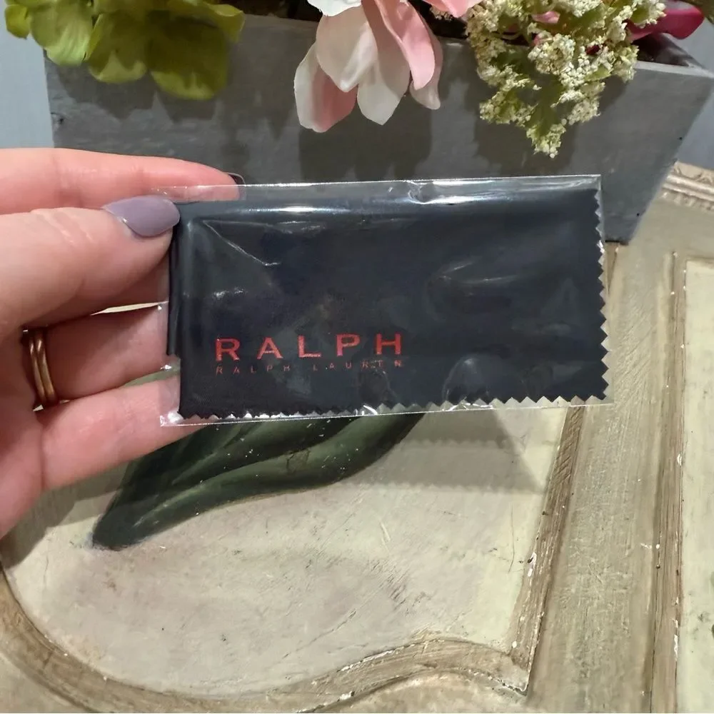 Ralph Lauren Eyeglasses Hard Case Black with Cleaning Cloth